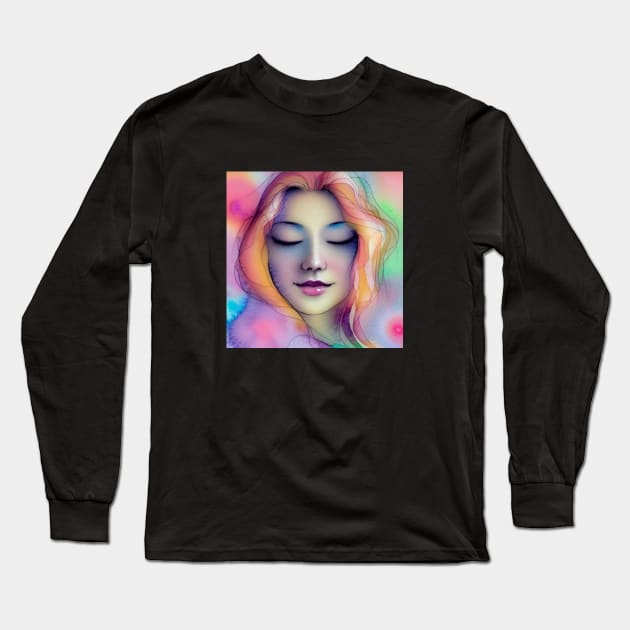 Woman - Peace / Prayer / Meditation Long Sleeve T-Shirt by ArtistsQuest